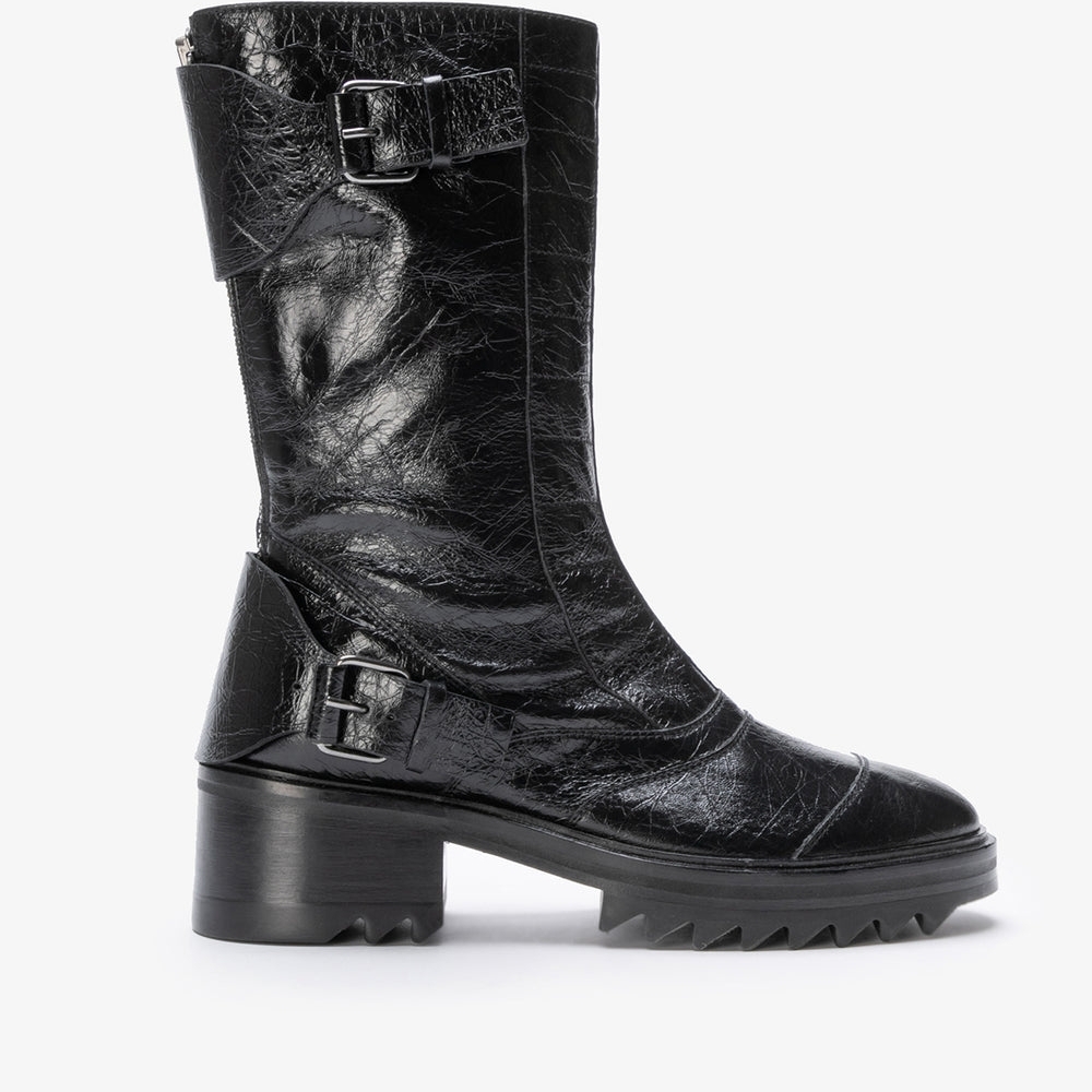 NWT Tamara Mellon Wandered Black Leather Boots Size 10